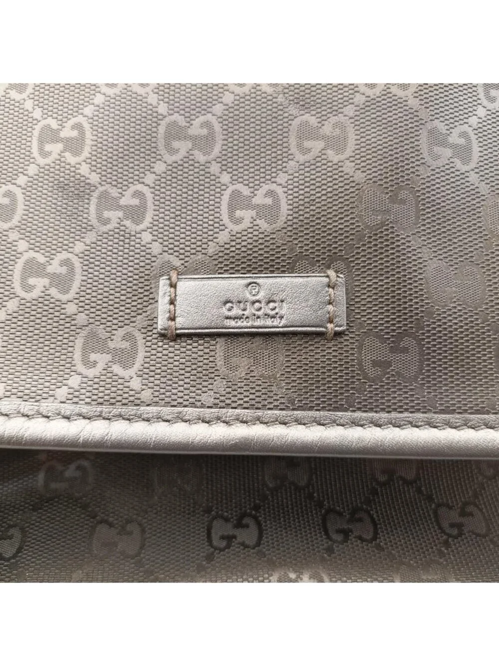 Gucci GG Plus Messenger Gold Leather
